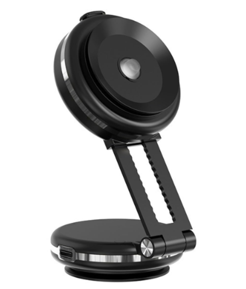 DrivEx スマホホルダー 車 自動固定 スマートフォンホルダー ワイヤレス充電対応の真空吸着式スマホホルダー スマホスタンド 超強吸着力 取り付け簡単 携帯ホルダー 車 スマートフォンホルダー 360度回転/落下防止 (黒と銀（普通です）)