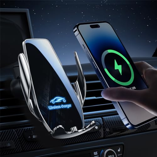 ビー エム ダブリュー X1 U11 2020-2023 スマホホルダー ワイヤレス充電 携帯ホルダー 取付け簡単 車載ワイヤレス充電器 自由調節 車載ホルダー 吸盤式＆吹き出し口類取り対応 ワイヤレス充電ホルダー 片手操作 車スマホスタンド 4.7-6.8インチ全機種対応 (black)