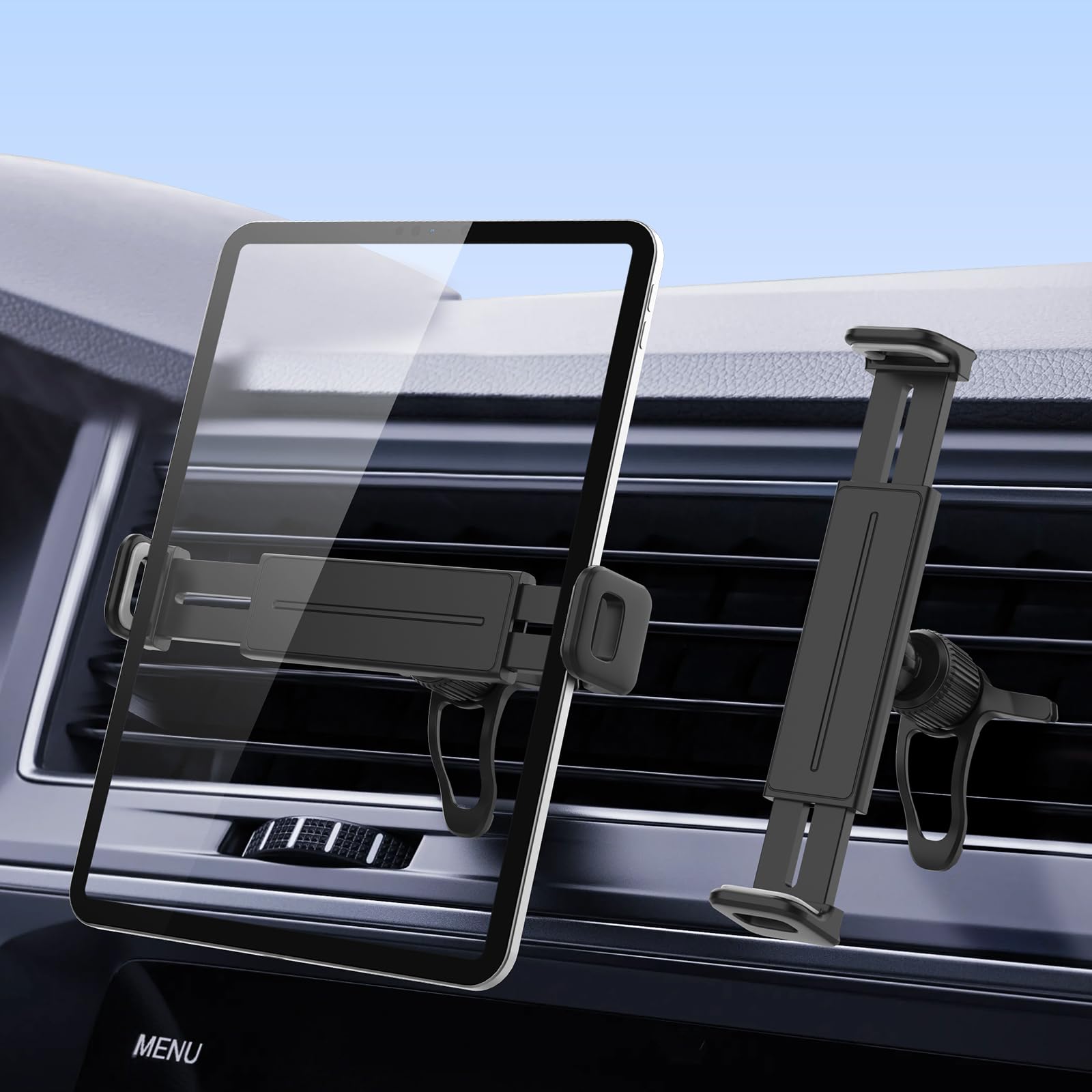 SOYUKI 車載 タブレットホルダー 吹き出し口用 ipad 車載ホルダー 【三点とめ式大重量固定可】 iPad/iPad Pro/iPad Mini/Switchなど6～13.5インチタブレット・スマホ・カーナビに全機種対応